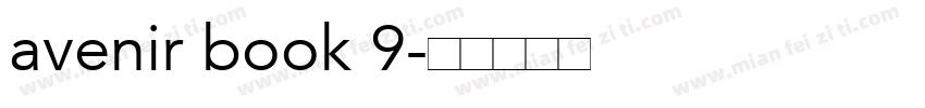 avenir book 9字体转换
